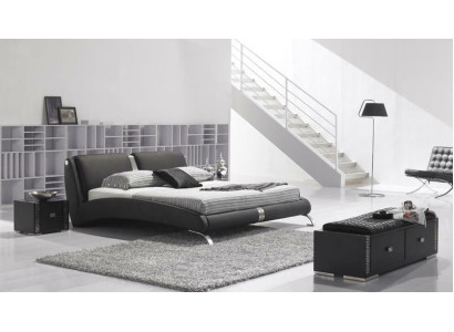 Mūsdienīga gulta Ar atbalsta elementu Divguļamā gulta Dizainera gultas komplekts 180x200cm
