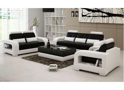 Ādas dīvāns Dīvāns Sofa komplekts 3+2 Komplekts Dizaina Moderns dīvāns 3-vietas garnitūra