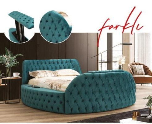 Dažādas funkcijas gultas letes USB uzlādes stacija divguļamie auduma gultas 180x200