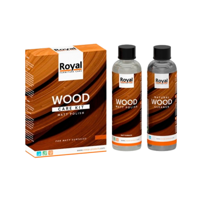 Oranje Royal Holzpflege Dziļas Klejainis Matās Polish Wood Starter komplekts Tīrītājs 2 x 75 ml