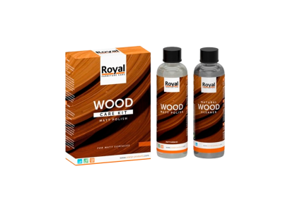 Oranje Royal Holzpflege Dziļas Klejainis Matās Polish Wood Starter komplekts Tīrītājs 2 x 75 ml