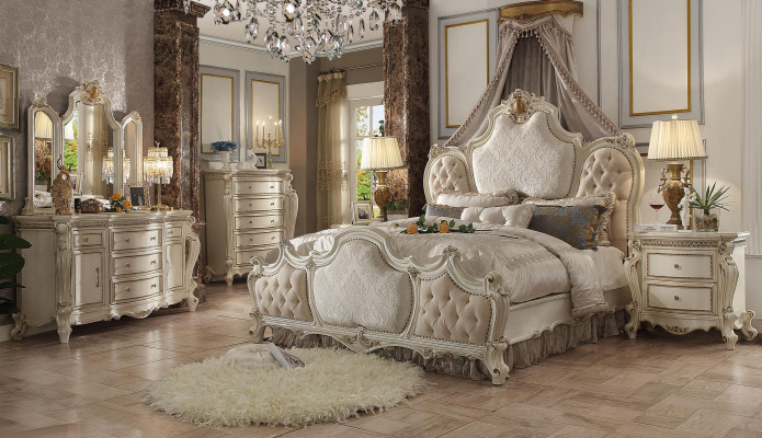 Gulta 2x nakts skapis 3 gab. guļamistabas komplekts Lux dizains Chesterfield gultas