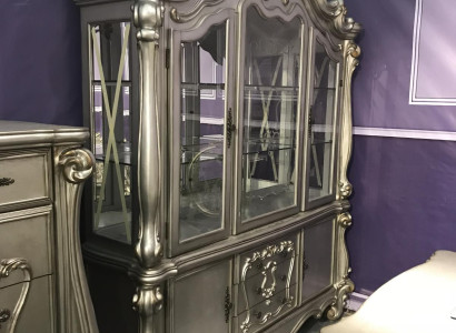 Vitrīna Stikla Bāra Skapis Mājas Baroka Skapji Sienas Plaukts Koks Vitrīna