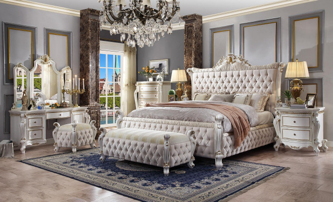 Chesterfield gultas Polsterētas gultas Guļamistabas Dekoratīvais laulību gultas gultas
