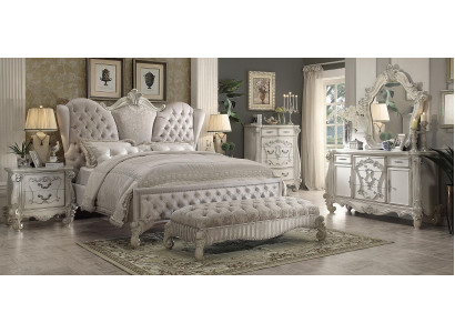 Karaliskais Big Size gulta Chesterfield luksusa viesnīcas gultas barokā Rokokā.