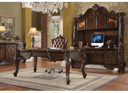 Biroja komplekts Rakstāmgalds Vadošā krēsla komplekts Office Rococo Barokas 2 gab. komplekts