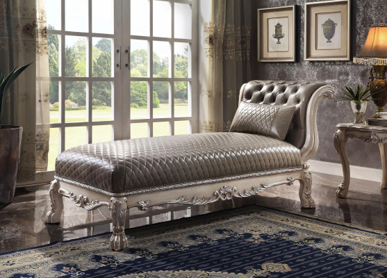 Guļamkrēsli Klasiskā ādas luksusa gultas Chesterfield šezlongs