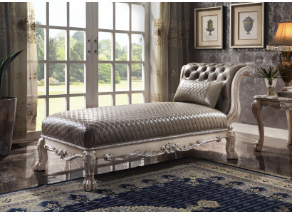 Guļamkrēsli Klasiskā ādas luksusa gultas Chesterfield šezlongs