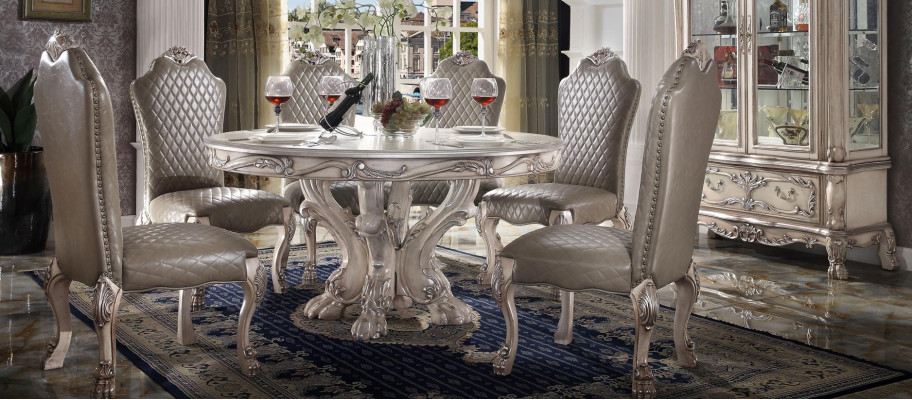 Galds komplektā, ēdamgalds 6 krēsli, luksusa stila mēbeles 8 gab.krēslu grupa vitrīna