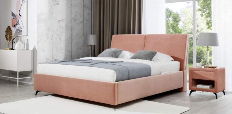 Gultas Rozā guļamistaba koka mēbeles tekstils viesnīcas gultas mākslas deko stils