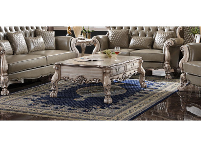 Couchtisch Galdiņš Dīvāns Galdi Beistelltisch Stūra galds Dzīvojamā istaba Dizains Beige Koks Baroks