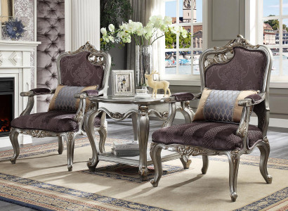 Troniskrēsls Karaliskais polsteris 1-vietīgais Antīkais stils Krēsli Vienas vietas krēsls Koks