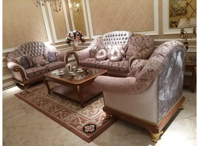 Sofasets 3 sēdvietu dizaina dīvāns Polster Couchen Couch Neu 3 gab.