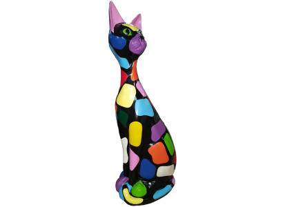 Kaķis Moderns dekors Statujas 95 cm Skulptūra dizainera Lofta krāsainas skulptūras.