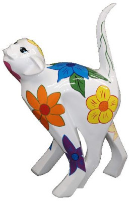 Abstrakta ziložu figūra 55cm Abstrakts dizains krāsains skulptūras statuas dekorācija.