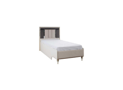 Bērnu gultiņa gultas rāmis Gulta 120cm Bērnu istabas gultas rāmis Beis Stoffs