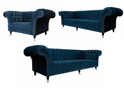 Moderns 3+3+1 sofa komplekts, viesistabas mēbele luksusa kompleksam