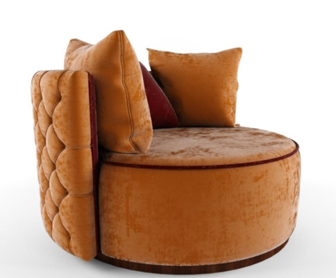 Runda krēsla Chesterfield kluba apaļā dīvāna dīvāna apaļie atpūtas krēsli polsterētais krēsls.