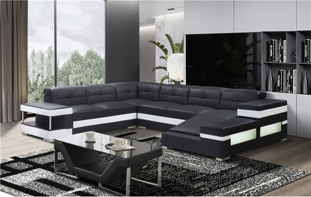 Sēdāma sofa dzīvojamās istabas apjomā U formas stūra dīvāns garnitūra polster BIG XXL dīvāns.