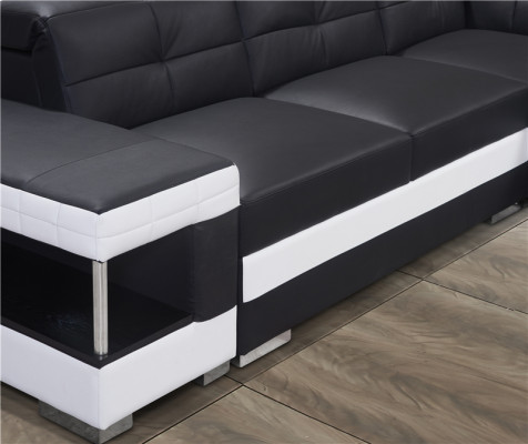 Sēdāma sofa dzīvojamās istabas apjomā U formas stūra dīvāns garnitūra polster BIG XXL dīvāns.
