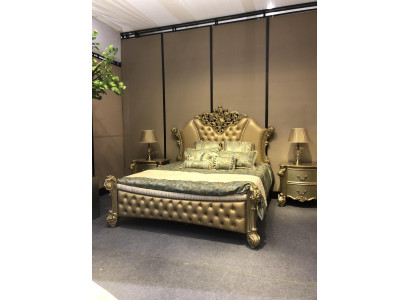 Gultas dizains divguļamais gultas gultas luksusa klasiskā baroka Chesterfield 184x214 cm jauna