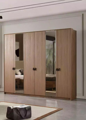 Set gultas 2x naktsmēbeles grima galds guļamistabai 6 daļas Moderns dizains