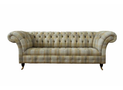 Dizainera dīvāns 3 vietas Chesterfield Polster Sofas Trīsvietīgs tekstils 240cm