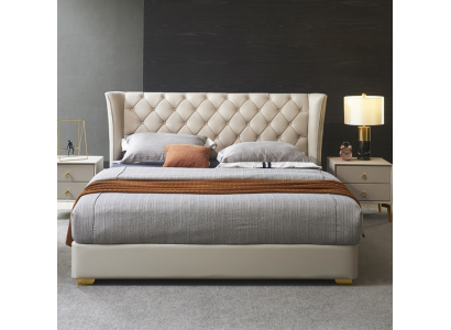 Chesterfield dizaina gultasistaba guļamistaba mākslīgā āda apmetums 180x200 jauni.
