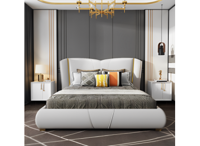 Gulta apģērbs dizains luksusa dubultā viesnīcas gultas guļamistabas koka mēbeles