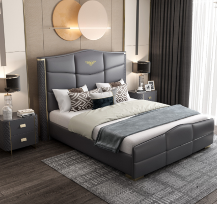 Divu stāvu dizaina gulta Mūsdienīgs viesnīcas luksusa guļamistabas mēbeļu gultas karkass