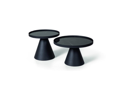 Gultas dizainera dzīvokļu telpas nerūsējošā tērauda mēbeles galda melns 2 gabalu komplekts