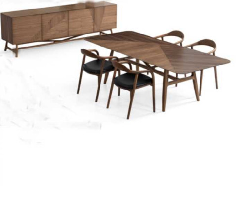 Luksusa komplekts ēdamistaba 6 gab. ēdamgalds komplekts sastāv no galda, 4 krēsliem un kamīnzīmes.