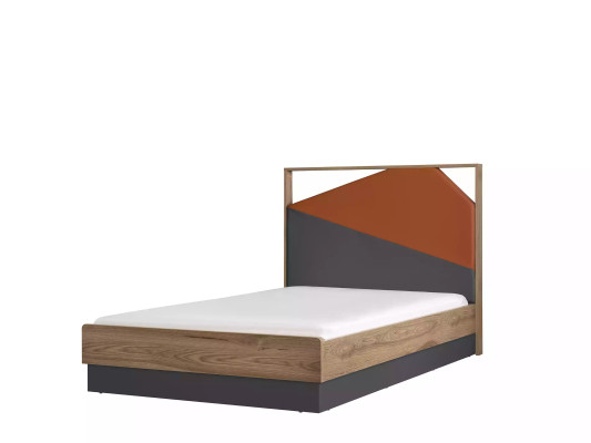 Bērnu gulta Gulta 120 cm Gultas rāmis Bērnu istaba Koks Gultas rāmis Pelēks