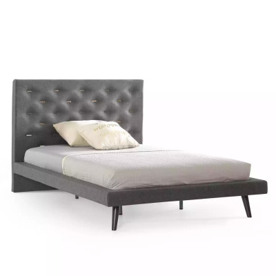 Complete Youth Bed Bedroom Furniture Wooden Bed Gray Bed Set 4 pieces