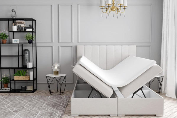 Luksusa gultas mēbeles guļamistabā ar dīvānu boxspring gulta dizaina divguļamais jaunums.
