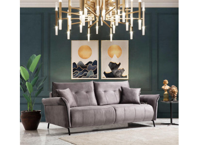 Sofas Gulta Dzīvojamā Istaba Trīs Vietas Pamatklājuma Sofa Luksusa Dizains Mēbeles Moderns Tekstils