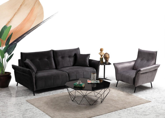Sofas komplekts 2 gab. Dzīvojamā istaba 2 dīvāni Kanapes Trīsvietīgas modernas mēbeles