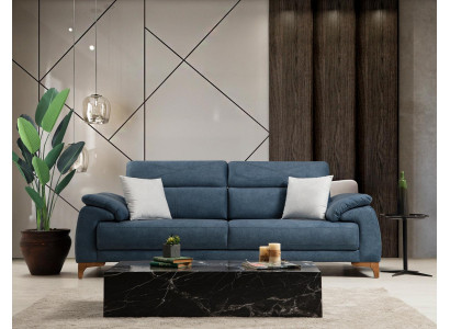 Dīvāns sofa Dzīvoklis Moderns Mēbeles Trīsvietīgs Zils Pārklāts dīvāns Dizains