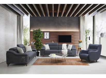 Sofas komplektā Moderns viesistaba Tekstils Dīvāns Luksusa apģērbs