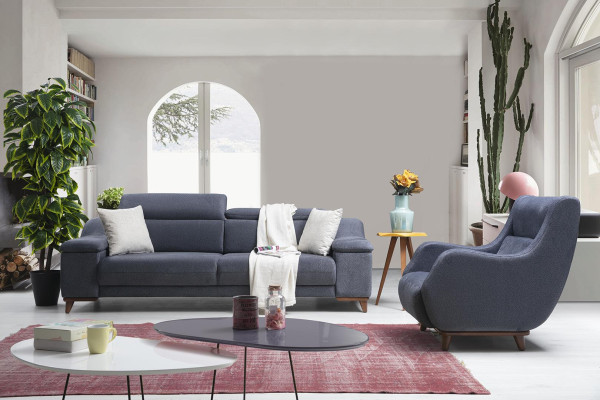 Sofas komplektā Moderns viesistaba Tekstils Dīvāns Luksusa apģērbs