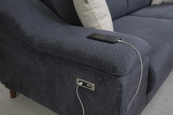 Sofas komplektā Moderns viesistaba Tekstils Dīvāns Luksusa apģērbs