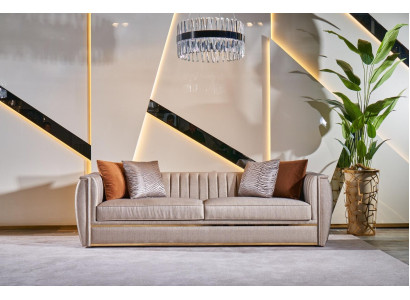 Luksusa trīsvietīgā sofa 3-vietīgas sofass moderna dizaina mēbeles jauns