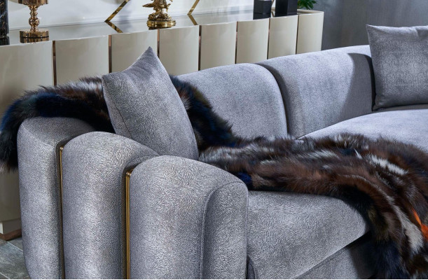 Sofasāta 3+3+1 sēdvietu dīvāns galdiņš komplekts dīvāns polster Couch 4 gab. komplekts.