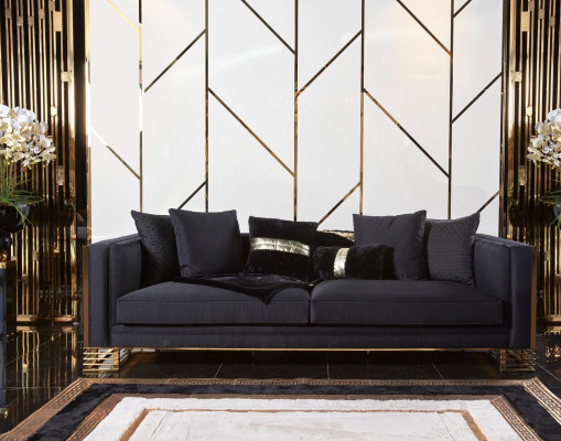 Sofa komplekts Sofa Luxus krēsls 3+1 sēdvieta galds piegulošais galds komplekts 4 gab.