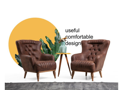 Luksusa mēbeļu dizaina krēsls moderns dizains brūns dzīvojamajā istabā jauns