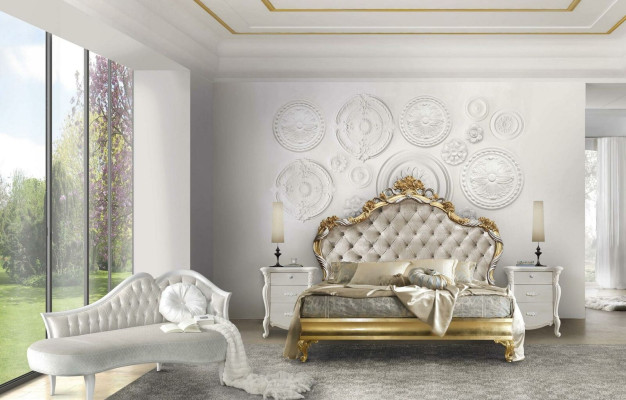 3 gabalu guļamistabas komplekts ar divguļamā gultu, divām naktsgresēm un dubultieviņu viesnīcai.