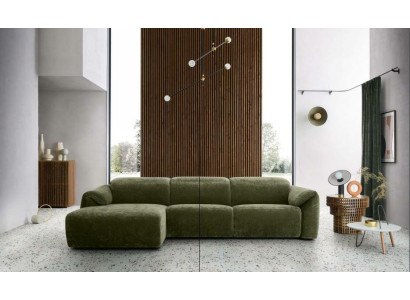Sofa Tekstila dīvāns Gultasstūris Sofa Sēdvieta Esk Adīšana L-forma Itālija Jauns