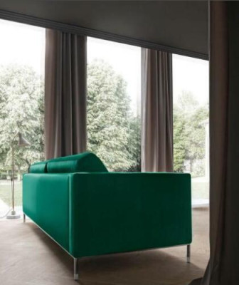 Dzīvojamā istaba Zaļš Trīsvietīgs auduma Dizaina dīvāns Polster Sofa Loriņi Zaļa mēbele