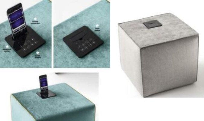 Hocker Lādētava Mobilais Polsterhocker Sitzhocker Hocker Ottomane Pouf Pēdu atspere