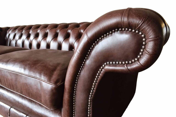 Sofa 3 vietīga dīvāns polsterēti dīvāni viesistaba Chesterfield āda